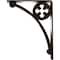 Ekena Millwork Crawley Wrought Iron Bracket, (Triple center brace), Antiqued Bronze 2"W x 7 1/2"D x 10"H BKTM02X07X10TCRABZ - alternate 4
